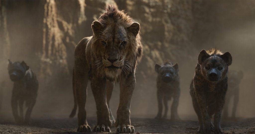 le roi lion Scar hyènes